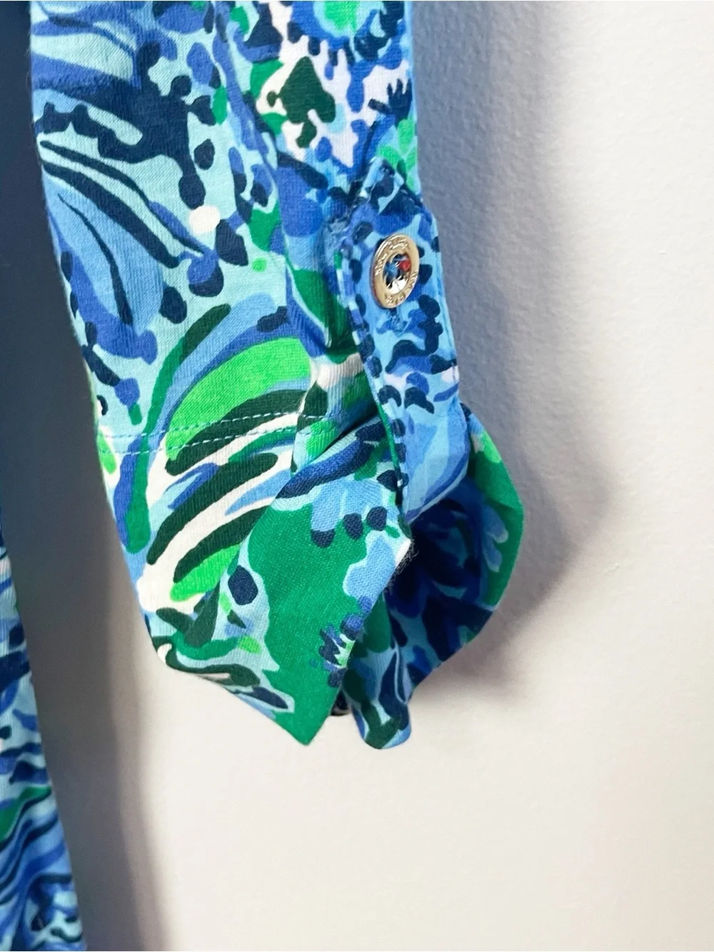 Lilly Pulitzer Beacon Dress Bali Blue Sway This Way Floral Cotton M